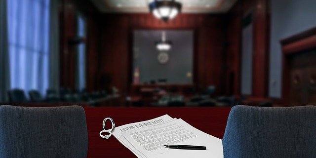 Divorce Agreement Courtroom Wedding