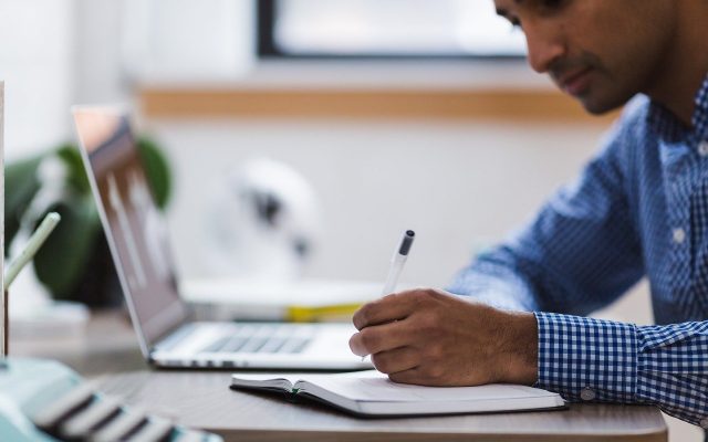 Man Writing Laptop Computer Write  - StockSnap / Pixabay